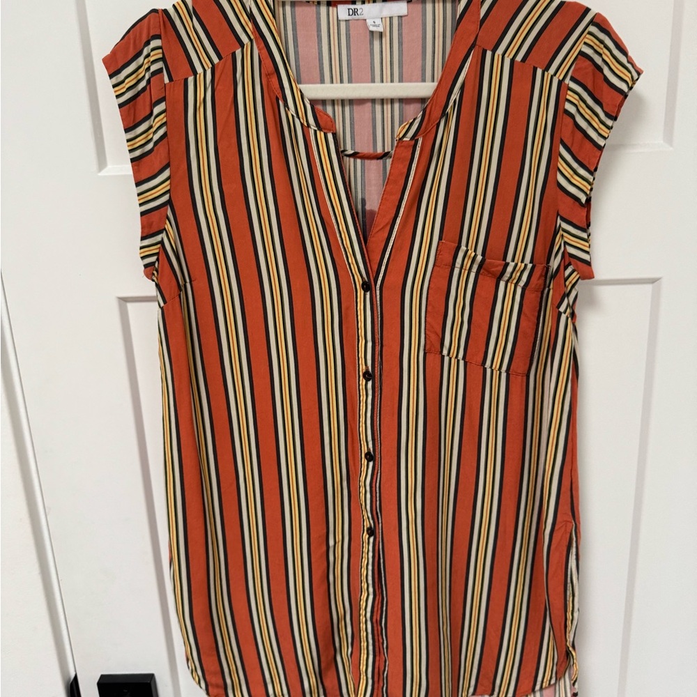 DR2 Multicolor Striped Button-Down Shirt